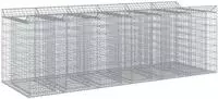 vidaXL Gabionen-Hochbeet 3 stk. 300 x 100 x 100 cm Verzinkter Stahl