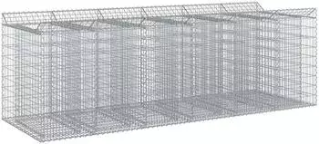 vidaXL Gabionen-Hochbeet 300x100x100cm verzinkter Stahl, 3 Stk. (3422227)