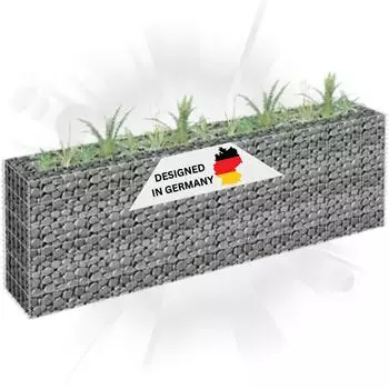 Deluke Hochbeet ROON Gabione aus Stahl 180x30x60cm