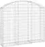 vidaXL Gabione mit Hochbogen, verzinktes Eisen, 150x30x120/140cm (153446)
