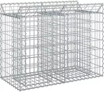 vidaXL Gabionen-Hochbeet 100x50x80cm verzinkter Stahl, silber
