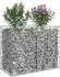 vidaXL Gabionen-Hochbeet 100x50x80cm verzinkter Stahl, silber