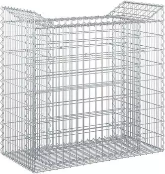vidaXL Gabionen-Hochbeet 50x100x100cm verzinkter Stahl, silber (42033308)
