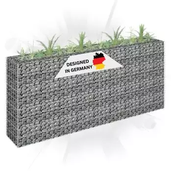 Deluke Hochbeet ROON Gabione aus Stahl, 180x30x90cm