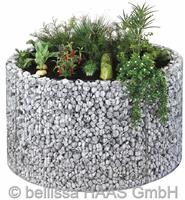 bellissa 95569, bellissa Gabionen Hochbeet rund, 146x80 cm