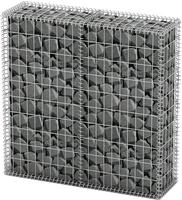 vidaXL Steinkorb Gabione mit Deckeln Verzinkter Draht 100&times;100&times;30 cm