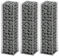 vidaXL Gabionen-Set 3-tlg. Verzinkter Draht 25&times;25&times;100 cm