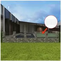 vidaXL Gabionenkorb U-Form Stahl 570&times;20&times;100 cm