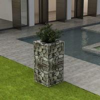 vidaXL Gabionen-Hochbeet Stahl 50&times;50&times;100 cm