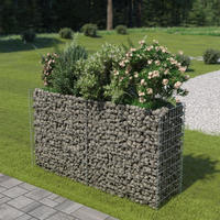 vidaXL Gabionen-Hochbeet Verzinkter Stahl 180&times;50&times;100 cm