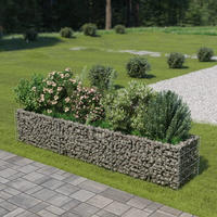 vidaXL Gabionen-Hochbeet Verzinkter Stahl 270&times;50&times;50 cm