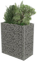 vidaXL Gabionen-Hochbeet Verzinkter Stahl 90&times;50&times;100 cm