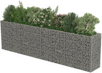 vidaXL Gabionen-Hochbeet Verzinkter Stahl 360&times;50&times;100 cm