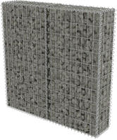 vidaXL Gabionenwand mit Abdeckung Verzinkter Stahl 100&times;20&times;100 cm