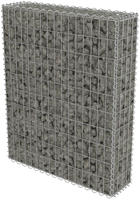 vidaXL Gabionenwand mit Abdeckung Verzinkter Stahl 80&times;20&times;100 cm
