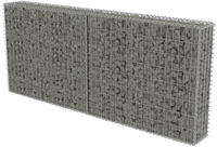 vidaXL Gabionenwand mit Abdeckung Verzinkter Stahl 200&times;20&times;85 cm