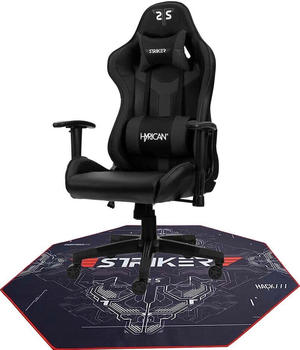 Hyrican Striker Copilot schwarz mit Bodenschutzmatte