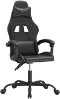 vidaXL Gaming-Stuhl Drehbar Schwarz Kunstleder