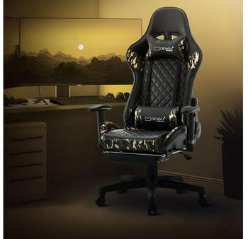 ML-Design Gaming Stuhl mit Fußstütze schwarz/camouflage