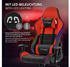 ML-Design Gaming Stuhl mit RGB & Bluetooth-Lautsprecher schwarz/rot