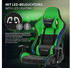 ML-Design Gaming Stuhl mit RGB & Bluetooth-Lautsprecher schwarz/grün