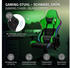 ML-Design Gaming Stuhl mit RGB & Bluetooth-Lautsprecher schwarz/grün