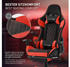ML-Design Gaming Stuhl mit Fußstütze schwarz/rot