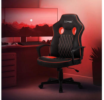 ML-Design Gaming Stuhl mit Wippfunktion schwarz/rot