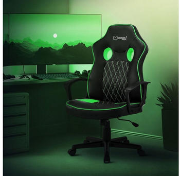 ML-Design Gaming Stuhl mit Wippfunktion schwarz/grün