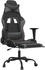 vidaXL Gaming-Stuhl mit Fußstütze und Massagefunktion Kunstleder (345411-345422) schwarz/grau (345415)