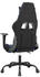 vidaXL Gaming-Stuhl mit Fußstütze Kunstleder (3143653-3143664) schwarz/blau (3143653)