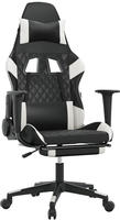 Gaming-stuhl Mit Fu&szlig;st&uuml;tze Schwarz Und Wei&szlig; Kunstleder Vidaxl762381