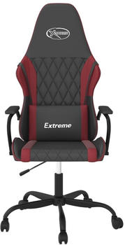 vidaXL Gaming-Stuhl mit Massagefunktion (345533-345544) schwarz/weinrot (345540)