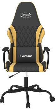 vidaXL Gaming-Stuhl mit Massagefunktion (345533-345544) schwarz/gold (345535)