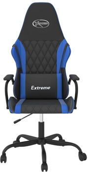 vidaXL Gaming-Stuhl mit Massagefunktion (345533-345544) schwarz/blau (345533)