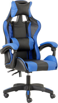 Baroni Home Gaming-Stuhl schwarz/blau