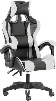 Baroni Home Gaming-Stuhl schwarz/wei&szlig;