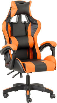 Baroni Home Gaming-Stuhl schwarz/orange