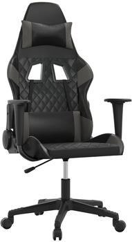 vidaXL Gaming-Stuhl Kunstleder (3143753-3143763) schwarz/grau (3143757)