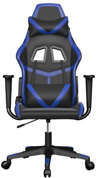 vidaXL Gaming-Stuhl mit Massagefunktion Kunstleder (345423-345433) schwarz/blau (345423)