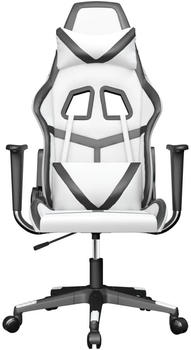 vidaXL Gaming-Stuhl mit Massagefunktion Kunstleder (345423-345433) wei&szlig;/schwarz (345432)