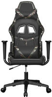 Gaming-stuhl Mit Massagefunktion Schwarz Tarnfarben Kunstleder Vidaxl