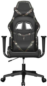 vidaXL Gaming-Stuhl mit Massagefunktion Kunstleder (345423-345433) schwarz/camouflage (345433)