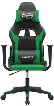 vidaXL Gaming-Stuhl mit Massagefunktion Kunstleder (345445-345456) schwarz/gr&uuml;n (345448)