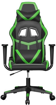 vidaXL Gaming-Stuhl mit Massagefunktion Kunstleder (345423-345433) schwarz/gr&uuml;n (345426)
