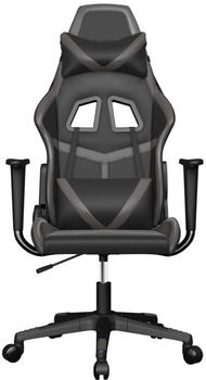 vidaXL Gaming-Stuhl mit Massagefunktion Kunstleder (345423-345433) schwarz/grau (345427)