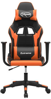 vidaXL Gaming-Stuhl mit Massagefunktion Kunstleder (345445-345456) schwarz/orange (345451)