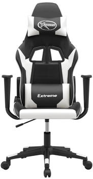 vidaXL Gaming-Stuhl mit Massagefunktion Kunstleder (345445-345456) schwarz/wei&szlig; (345450)