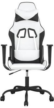 vidaXL Gaming-Stuhl mit Massagefunktion Kunstleder (345399-345410) wei&szlig;/schwarz (345409)