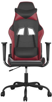 vidaXL Gaming-Stuhl Kunstleder (3143641-3143652) schwarz/weinrot (3143648)